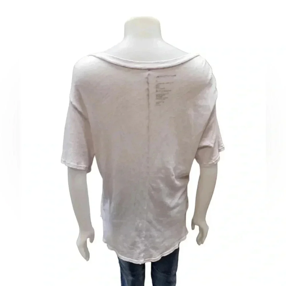 Good Hyouman Week End Pale Pink  Cotton V Neck T Shirt Size Medium - Picture 4 of 10